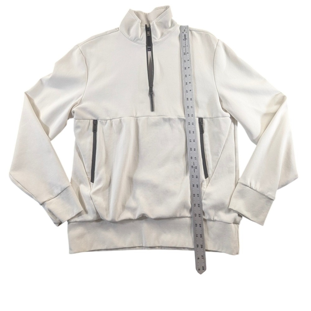 BRAX LAB Lovis Quarter Zip‎ Technical Pullover Off White Cream Size M View 5
